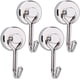 thumbnail image 1 of Magnetic Hooks, 100 (Approximately 15 Kg) + Strong Magnet with Hook for Fridge, Heavy Duty Cruise Hook for Ceiling, Magnetic Hanger Metal Hook for Towel, Cup, Wall(White, Pack of 4/8) (4PCS), 1 of 5