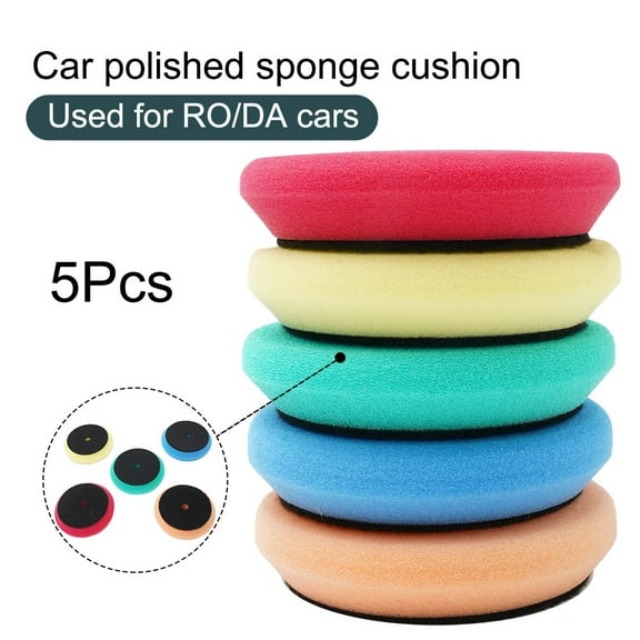 5 Pcs 3inch 95mm Waxing Pad Sponge Polishing Foam Pads for RO/DA Car Polisher