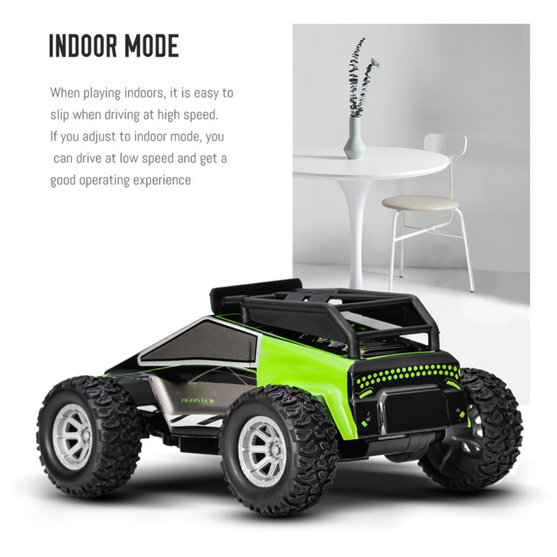 1/32 Mini Electric RC Drift Off-Road Car Model, 2.4G 20KM/H HighSpeed Racing Crawler Vehicle (RTR Version)