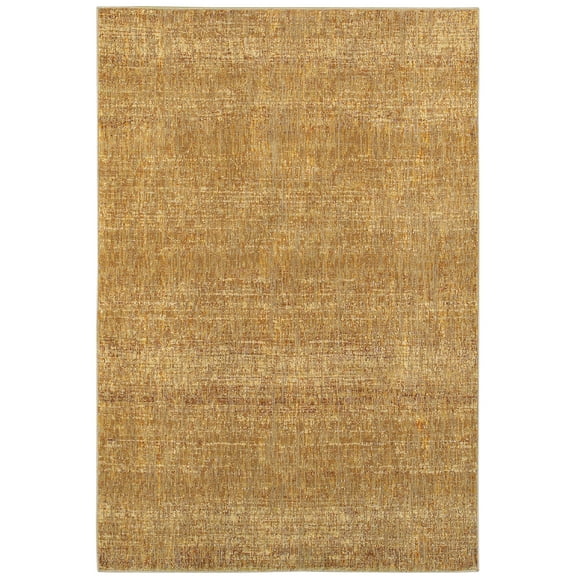 Oriental Weavers Atlas Area Rug 8033R Gold Shimmer Single-Color 5' 3" x 7' 3" Rectangle