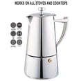 thumbnail image 4 of Cuisinox Roma Cafetière Moka en Acier Inoxydable 4 Tasses, 4 of 5
