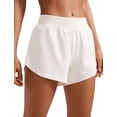 thumbnail image 1 of Shorts CRZ YOGA tiro medio 10 cm con abertura secado rápido blanco, 1 of 4