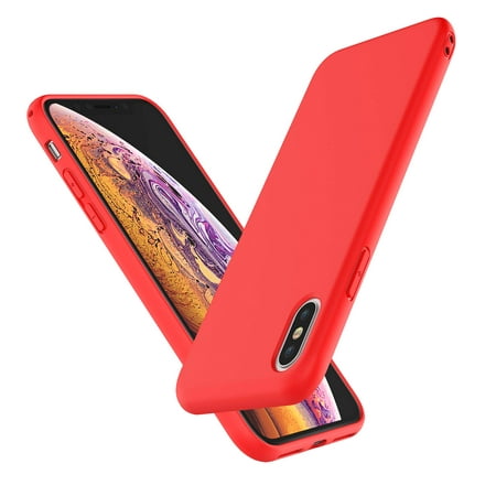 Njjex Case Cover for Apple iPhone 6 7 8 Plus X XS XS Max XR, Njjex Shockproof Ultra Slim Fit Silicone Cover TPU Soft Gel Rubber Cover Shock Resistance Protective Back Bumper