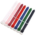 thumbnail image 3 of Correa de reloj sustitutiva de cuero de bambú resistente al agua para hombres y mujeres, color rojo, blanco, azul, morado y rosa, 3 of 3