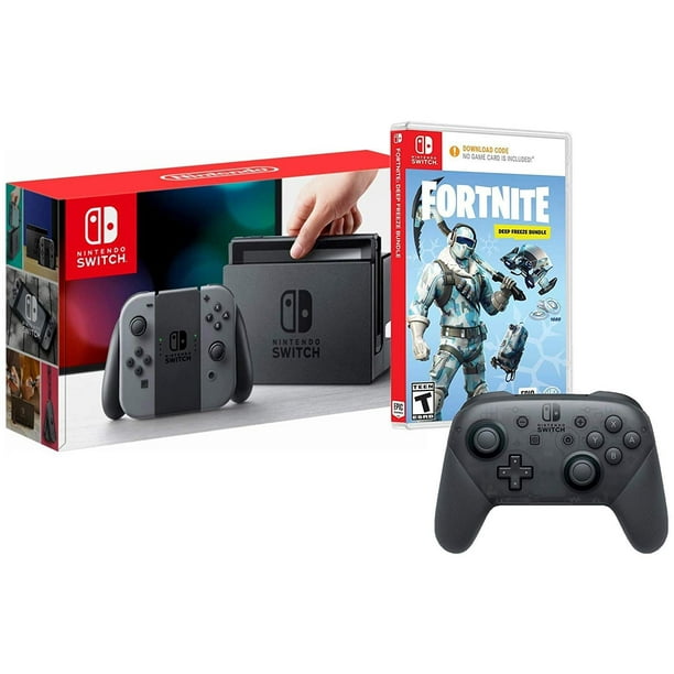 Nintendo Switch Battle Royale Pro Controller Bundle 1000 V Bucks Deep Freeze Set Frostbite Skin Pro Controller Nintendo Switch 32gb Gaming Console With Gray Joy Con Walmart Com Walmart Com