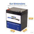 thumbnail image 6 of Zipp Battery 12V (12 Volt) (12 Volts) 4Ah SLA Battery replaces Np4-12 Ub1245 Gp1245 Ps-1250 Ps1250, 6 of 7