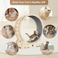 thumbnail image 4 of TAKOYI Cat Exercise Wheel, Cat Treadmill Wheel with Carpeted Runway for Daily Exercise, 37" Natural Wood Color, 4 of 10