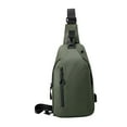 thumbnail image 3 of BLESIYA Men Chest Bag Casual Tote Bag Mini Shoulder Bag for Running Cycling Climbing Green, 3 of 8