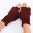 thumbnail image 4 of Fingerless Gloves For Women Half Finger Gloves Winter Stretchy Knit Fingerless Mittens Unisex Gloves Mittens Gloves Mittens Women Ski Gloves Mittens Men Gloves Mittens Men Gloves Mittens Convertible, 4 of 5