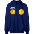 thumbnail image 2 of OXI Hoodie Sweatshirt - You're Pointless, Basic Casual Hoodie for Men's and Women Fleece Hoodie Long Sleeve - Navy Blue Medium, 2 of 3