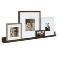 thumbnail image 2 of Kate and Laurel Bordeaux Gallery Wall Frame and Shelf Kit, Set of 5, Multiple Finishes, Assorted Size Wooden Frames and Display Shelf, 2 of 9