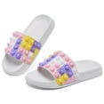 thumbnail image 7 of White Boys Girls Sandals Toddler Slides Kids Slippers For House Shower Beach Non-Slip, 7 of 7
