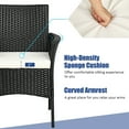 thumbnail image 5 of Gymax 2PCS Patio Rattan Arm Dining Chair Cushioned Sofa Furniture Black, 5 of 9