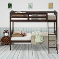 Costway Wood Solid Hardwood Twin Bunk Beds Detachable Safety Rail