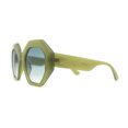 thumbnail image 4 of Womens Octagonal Mod Classy Thick Plastic Sunglasses Green Blue, 4 of 4