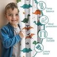 thumbnail image 3 of Blackout Kids Curtains,White Dinosaurs Fossils Plants Pattern Childrens Insulated Curtains Set Of 2,Bedroom Essentials,Toddler Room Decor 52"x63", 3 of 5
