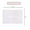 thumbnail image 3 of Home Weavers Opulent Bath Mat 100% Cotton Bathroom Rugs Set, Washable Rug, Soft Cotton Extra Soft and Absorbent bath Rug, Kitchen Mat, Bath Mat Set, Bath Floor Mat Reversible, 17"x24" Rectangle, White, 3 of 9