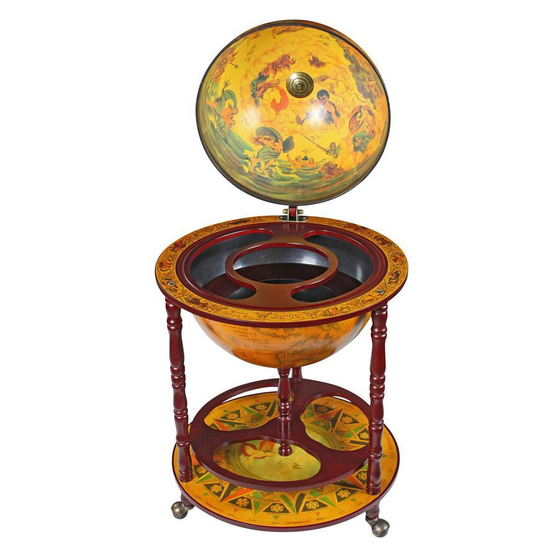 Vintage Wood Wine Table Stand: Design Toscano 16th-Century Italian