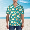 thumbnail image 4 of Daiia Cute Shiba1 Hawaiian Shirt for Men Gentle Cotton Regular Short Sleeve Casual-X-Large, 4 of 9