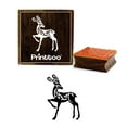 thumbnail image 1 of Printtoo Diary Card Print Deer Design Square Brown Wooden Rubber Stamp Block-4 x 4 Inches, 1 of 2