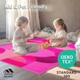 thumbnail image 4 of ODIKA 4'x6' Machine Washable Non-Slip Area Rug, Modern Geometric Abstract Floor Covering for Contemporary Spaces High Traffic Rug, Pink, 146545, 4 of 7