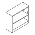thumbnail image 2 of Metal Bookcase, Two-Shelf, 34-1/2w X 12-5/8d X 29h, Light Gray, 2 of 5