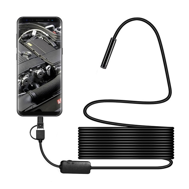 Endoscopio, 5M Cámara de Video Endoscopia Android OTG HD Impermeable con Cable de Seguridad 6 Luces LED para Teléfonos Inteligentes y Computadoras Android Samsung Galaxy/Sony/Nexus STOL