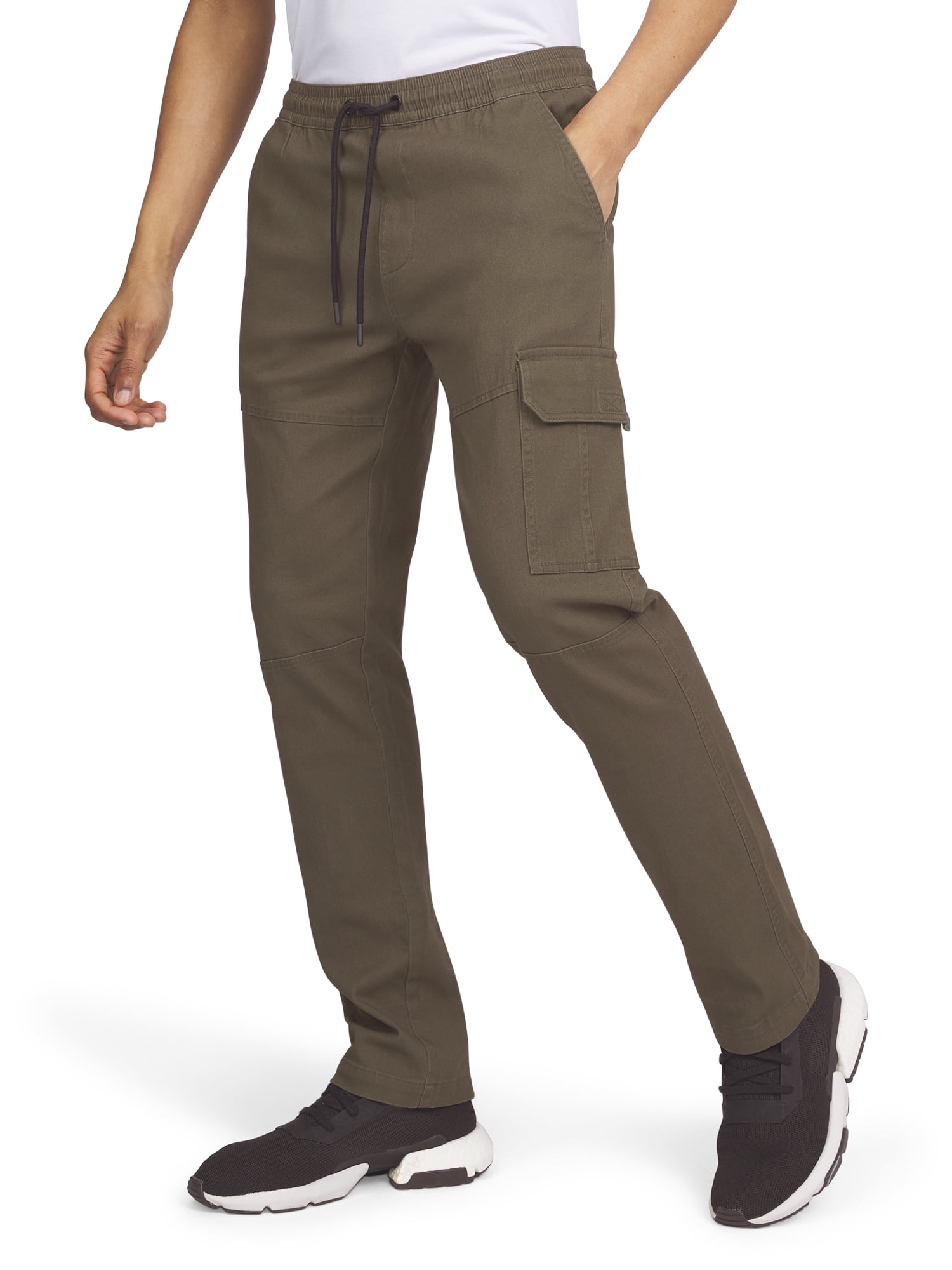 Akademiks Men's Stretch Twill Pull-On Pants with Pockets, Sizes S-2XL