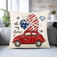 thumbnail image 3 of Qocolhg Independence Day Pillow Covers 18x18 inch, Red White and Blue Star Stripes American Flag Throw Pillows Patriotic Decor Memorial Day Pillowcase Outdoor Decorations Linen Cushion Case for Home, 3 of 6