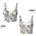 thumbnail image 5 of Picia Winter Forest Animals Sports Bra for Women,Padded Strappy Sports Bras Medium Support Yoga Bra with Removable Cups,Running Yoga Bra-Medium, 5 of 9