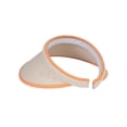 thumbnail image 4 of Top Headwear 2 Tone Cotton Clip On Visor 3 Inch Wide Brim Khaki/Orange, 4 of 4
