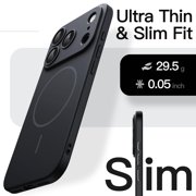 JETech Magnetic Slim Case for iPhone 18 Pro Max |Lightweight, Compatible with MagSafe, Matte (Black)