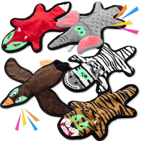 Juego de 5 juguetes para perros LECHONG Glow Eyes sin relleno