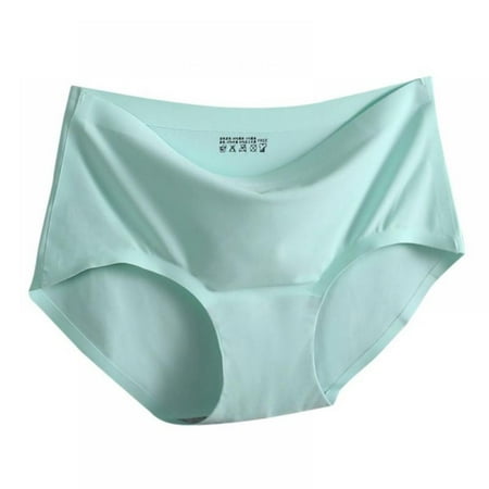 

Women s Microfiber Seamless Cool Ice Silk Briefs Mid-Waist Light Tummy Control Panties No Show No Pinching No Problems Modern Underwear