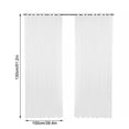 thumbnail image 2 of Cortina semitransparente blanca hueca, cortina de panel de gasa de ventana transpirable para dormitorio, sala de estar, 2 piezas, 100x250cm Methold LF0159-03B*2, 2 of 7