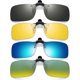 thumbnail image 1 of Clip On Sunglasses 4 Pack, Polarized Lens Fit Over Prescription Glasses, Flip Up, 1 of 5