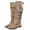 Beige, variant on TKYCMSUAKI Boots for Women,Womens Faux Suede Knee High Boots Side Zipper Flat Low Heel Boot Shoes Pointed Toe Stretch Knee High Pull On Fall Weather Winter Boots
