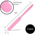 thumbnail image 3 of 2 Pieces Non-stick Wax Spatulas Jar Spatulas Set, Hair Removal Waxing Applicator Easy to clean Reusable Scraper, Large Area Hard Wax Sticks for Body Use on Salon and Home Mixing Baking Scrapers, 3 of 8
