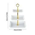 thumbnail image 3 of Lilixerw 3 Tier Cake Stand Wedding,Square Dessert Fruit Refreshment Cupcake Stand for Tea Party Serving Platter, 3 of 6