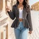 thumbnail image 1 of Chaquetas y abrigos casuales de manga larga sin capucha Chaqueta deportiva de moda para mujer Cárdigan de manga larga Chaqueta de negocios con flores Chaqueta/chaqueta casual con capucha de manga larg, 1 of 7
