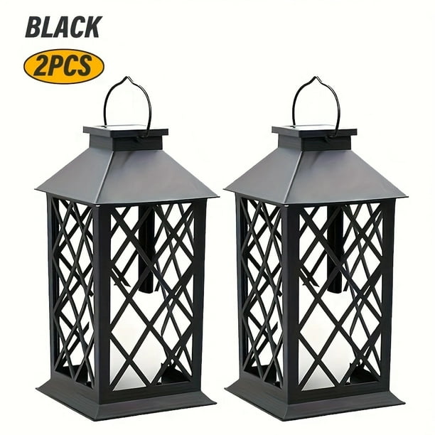 1/2PCS Solar Lantern, Flickering Flame-less Candle LED Light, Garden Hanging Decoration, for Courtyard and Party Decoration