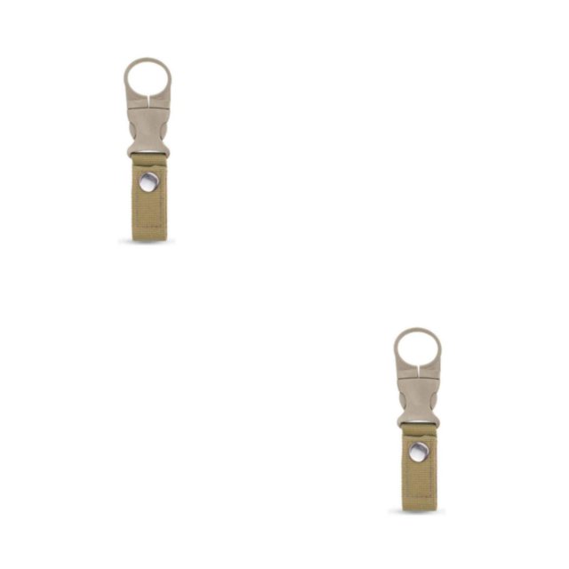 Soidarity Hebilla Mosquetones Adjuntar Quick Draw Nylon Botella de agua Hebillas Clip Camping Escalada Accesorios Caqui Caqui 2piezas