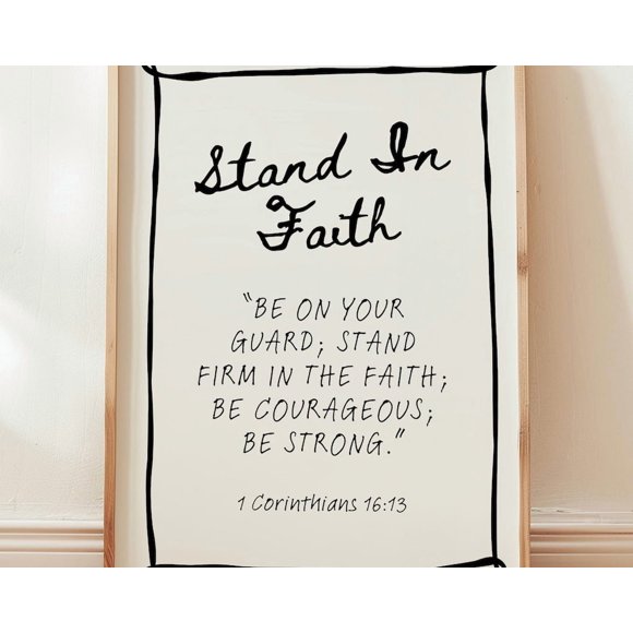Kna Prints - 1 Pc Poster Scripture Wall Artstand In Faith Christian Printable, Bible Verse Decor, Encouragement Gift For Her Or Him, UNFRAMED-8x12