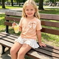 thumbnail image 5 of Girls Cute Top Summer 2 Pieces Ruffle Skirt Set with Polka Dots Skirt Outfit Comfy Fashion Clothing Orange 1-2Years, 5 of 6