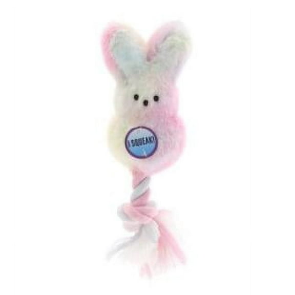 Peeps Squeaker Rope Dog Toy Small 4"