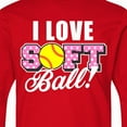 thumbnail image 4 of Inktastic I Love Softball with Softball Replacing O with White Text Long Sleeve Youth T-Shirt, 4 of 5