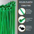 thumbnail image 5 of 12 Inch Green Cable Ties 100 Pack - Premium Nylon Self-Locking Mechanism for Home Garden Office DIY, 5 of 5