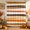 Brown, Amber, Toffee, Charcoal, variant on Orange Black Striped Shower Curtain, Waterproof Shower Curtains for Bathroom, Watercolor Vintage Stripes Washable Fabric Bathtub Curtain Set Bath Decor with 12 Hooks Extra Long 72"x96"