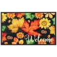 thumbnail image 2 of Northlight Maple Leaves and Sunflowers Welcome Fall Harvest Outdoor Doormat - 17.75" x 29.5", 2 of 9