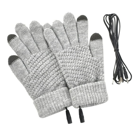 Fewfanhot Heating Gloves USB Thermal Gloves Solid Color Warmer Gloves Keep Warm In Winter for Women and Men